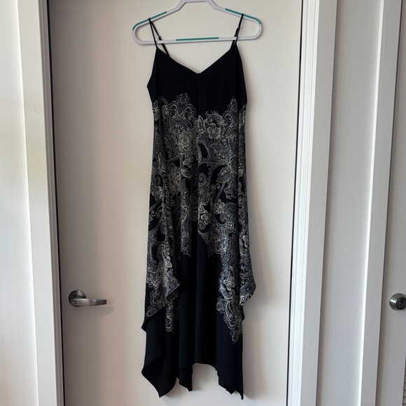 hinge Dresses & Skirts - Hinge Black and Silver Asymmetrical Dress